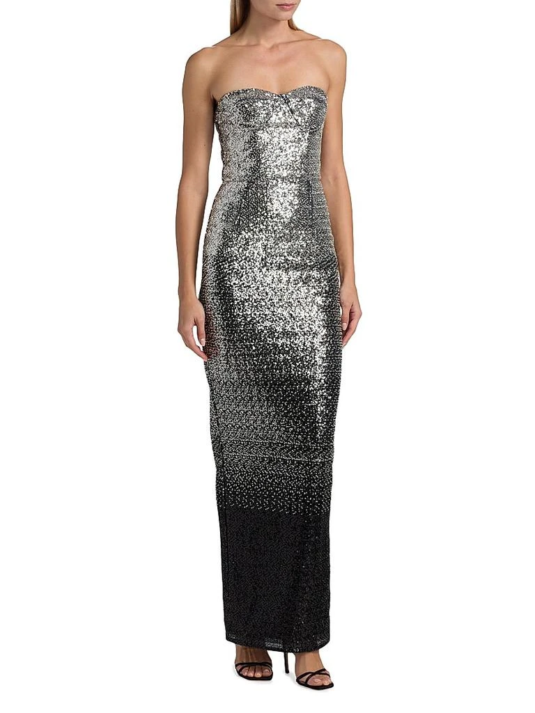 BRONX AND BANCO Geisha Sequined Strapless Maxi Dress 3