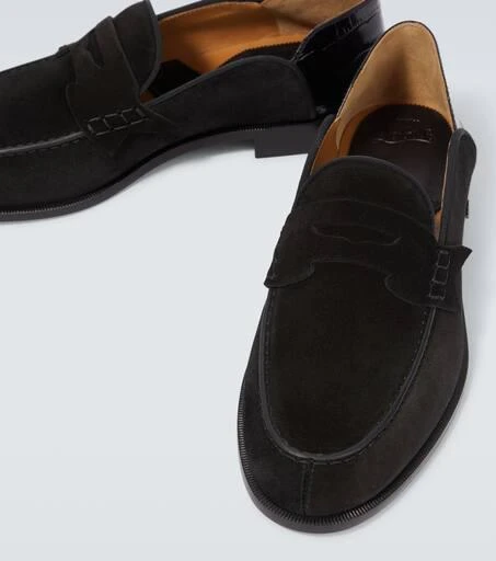 Christian Louboutin Penny No Back suede and croc-effect loafers 3