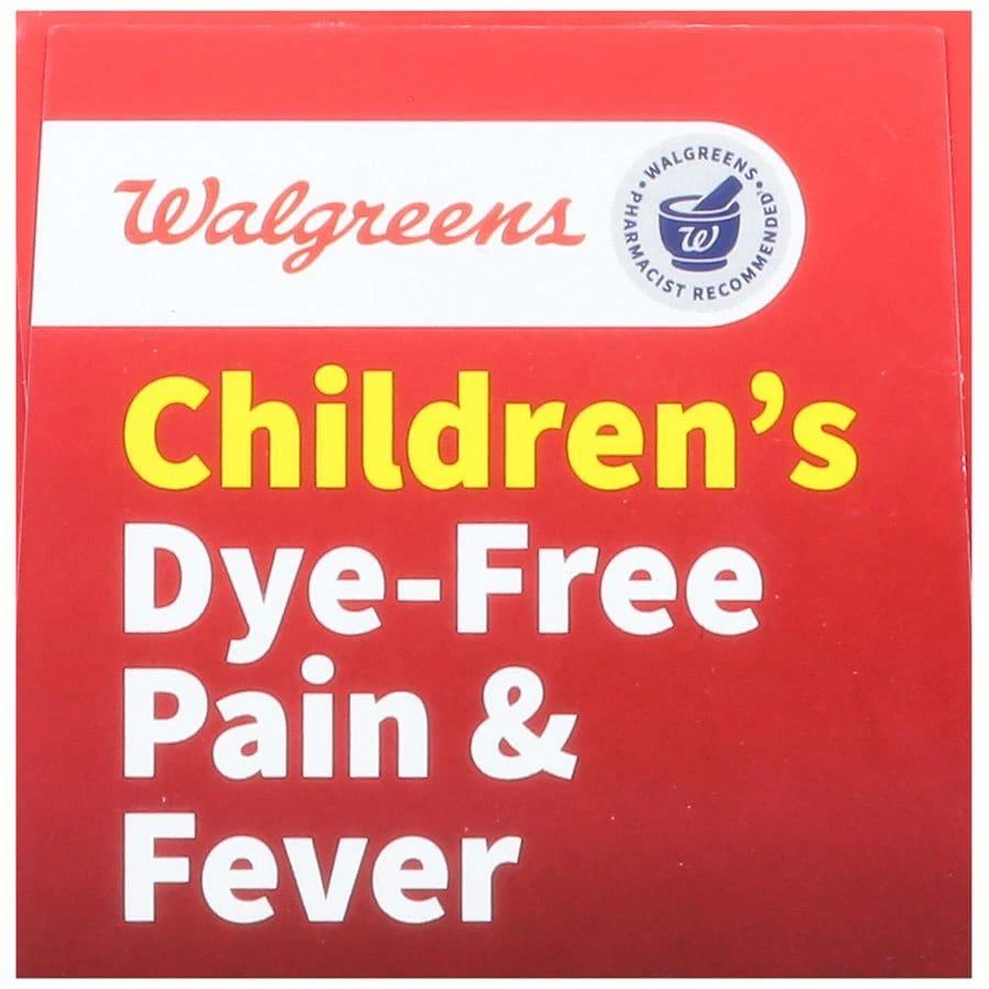 Walgreens Children's Dye-Free Pain & Fever Natural Cherry 10