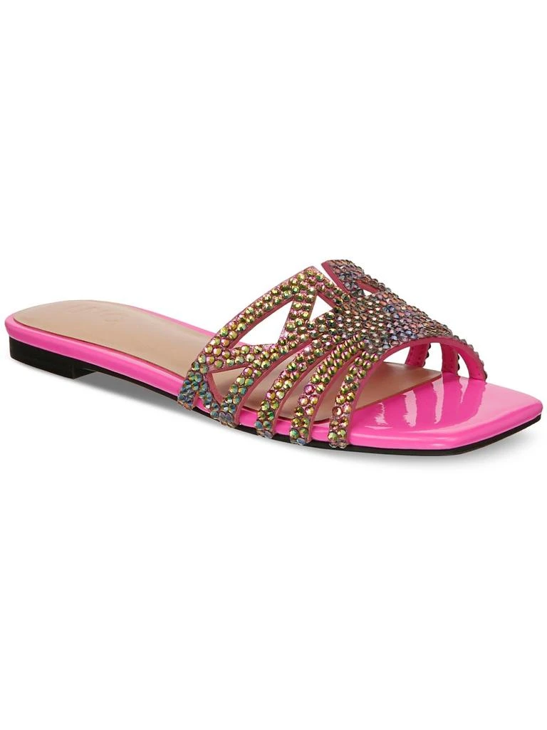 INC International Tianah Womens Rhinestone Slip On Slide Sandals 1
