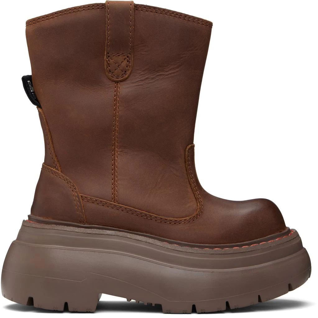 R13 SSENSE Exclusive Brown Chunky Workwear Boots