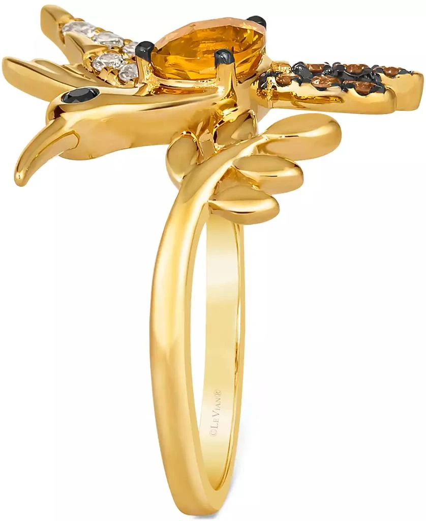 Le Vian Cinnamon Citrine (1/2 ct. t.w.), Nude Diamonds (1/6 ct. t.w.), Chocolate Diamonds (1/6 ct. t.w.) 
Blackberry Diamonds (1/6 ct. t.w.) Hummingbird Ring in 14k Yellow Gold 5