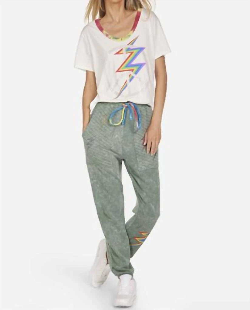 Lauren Moshi Elara Crystal Peace Tee In White 3
