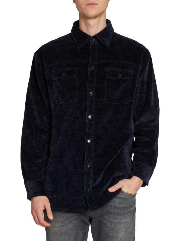 ETRO Paisley Printed Velvet Overshirt 1