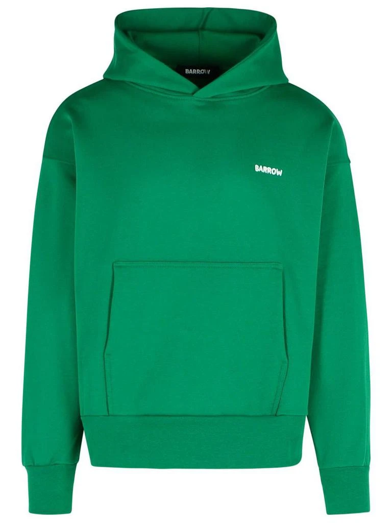 BARROW Barrow Green Cotton Sweatshirt 1