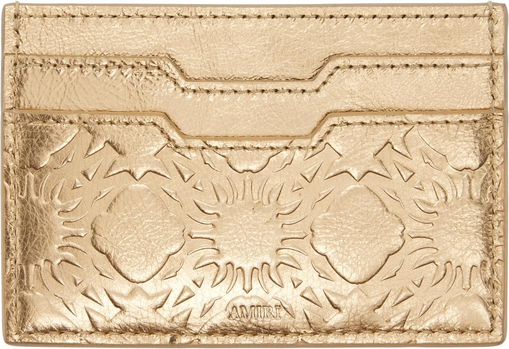 AMIRI Gold MA Quad Foil Card Holder 2