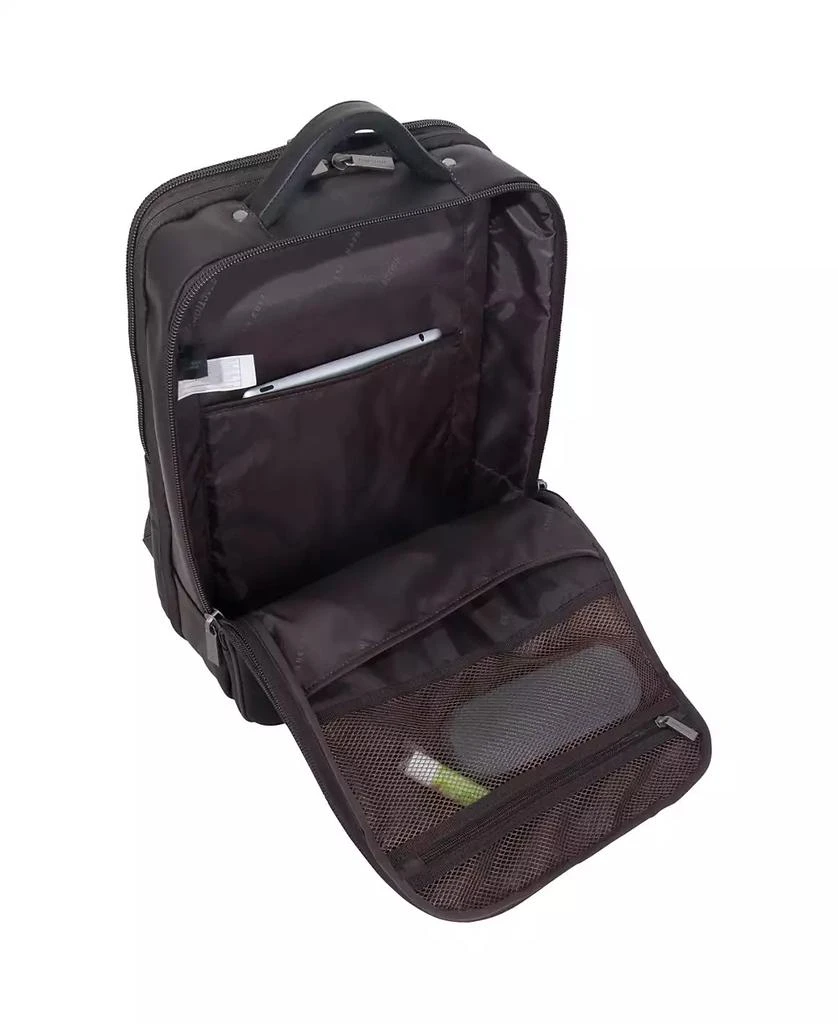 Kenneth Cole Full-Grain Colombian Leather 16" Laptop Tablet Travel Backpack 3