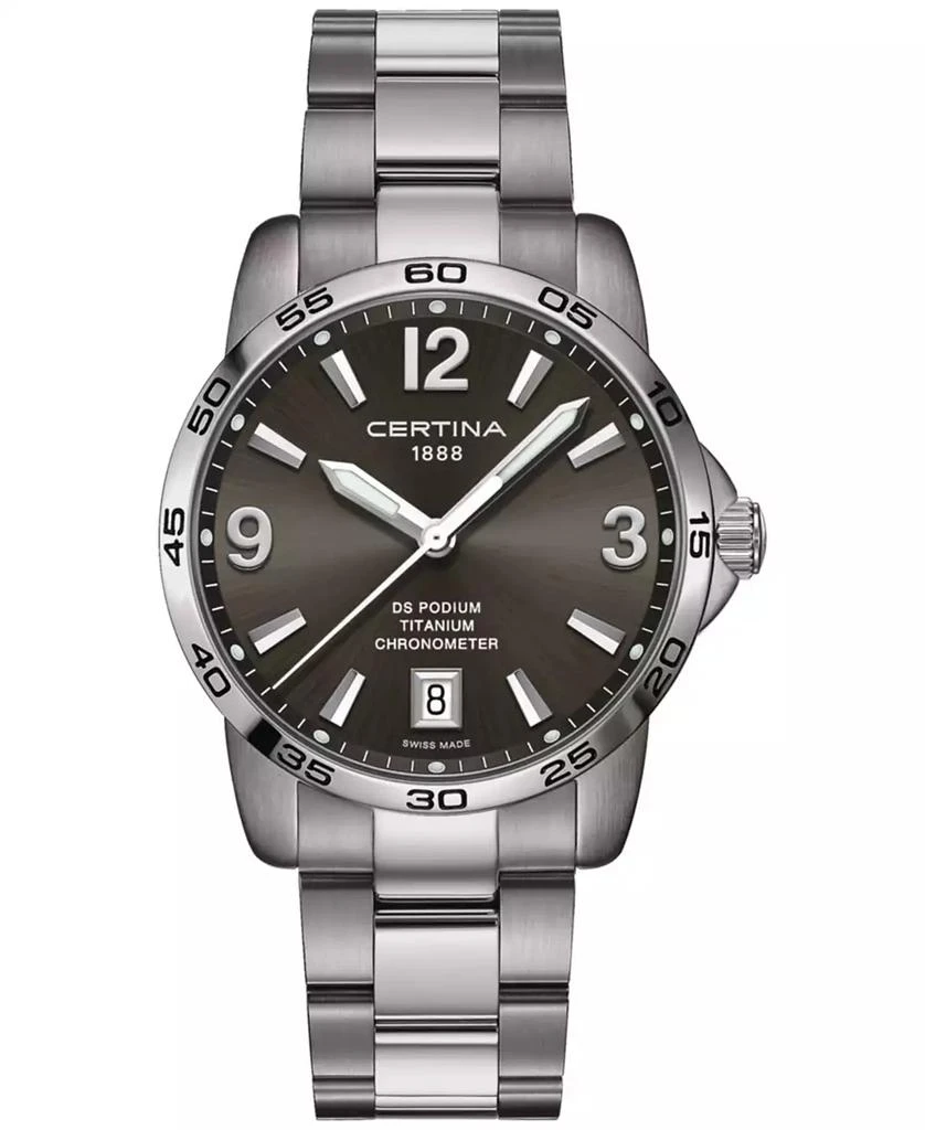 Certina Men's Swiss DS Podium Titanium Bracelet Watch 40mm 1