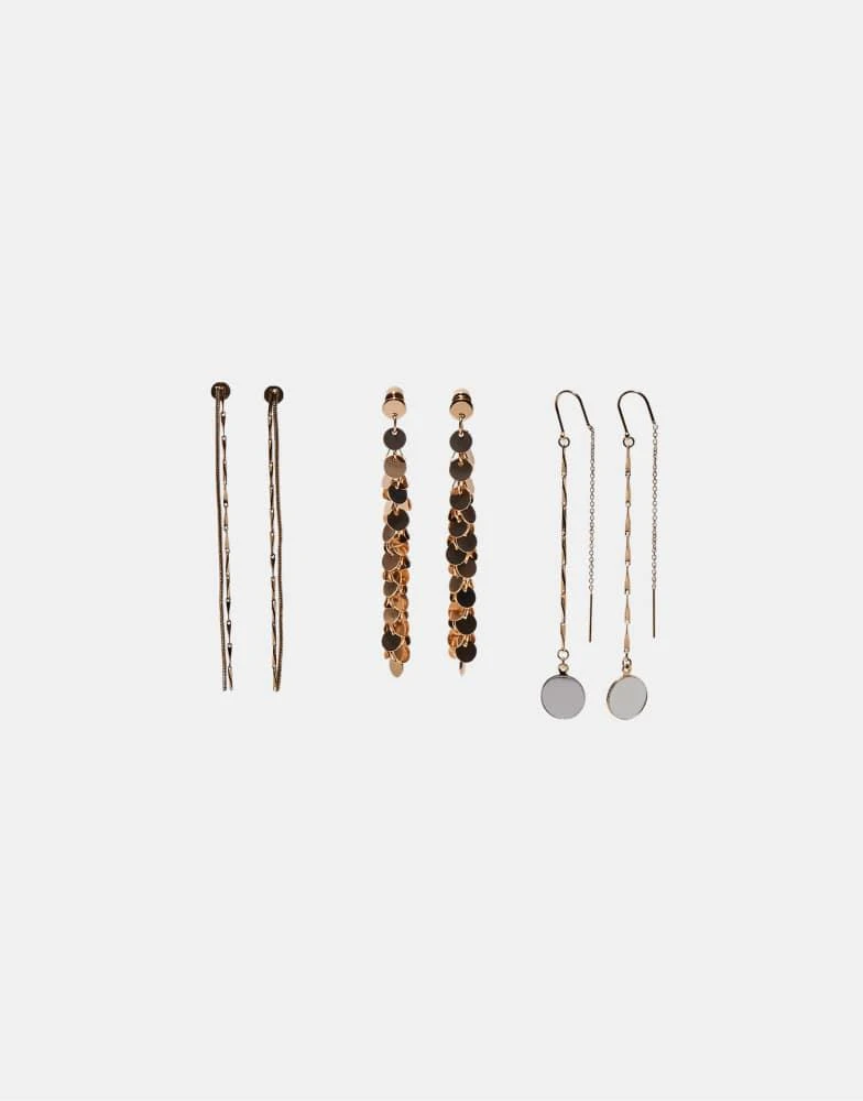 Stradivarius Stradivarius Set of 3 dangle earrings in gold