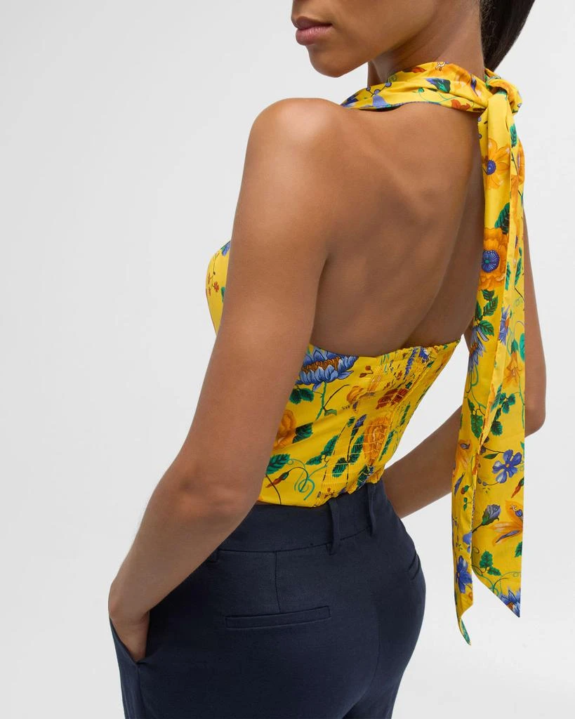 Cara Cara Piana Floral Cotton Poplin Halter Top 7