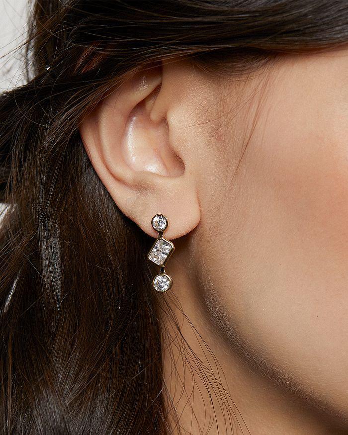 Nadri Bklyn Cubic Zirconia Trio Drop Earrings