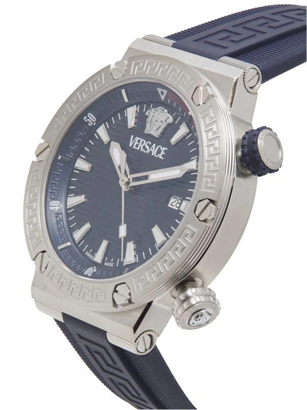 Versace Greca Logo Stainless Steel
Blue Diver Watch/43MM 3