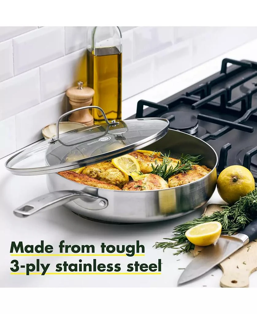 Greenpan Chatham Stainless Ceramic Nonstick 12-Pc. Cookware Set 3