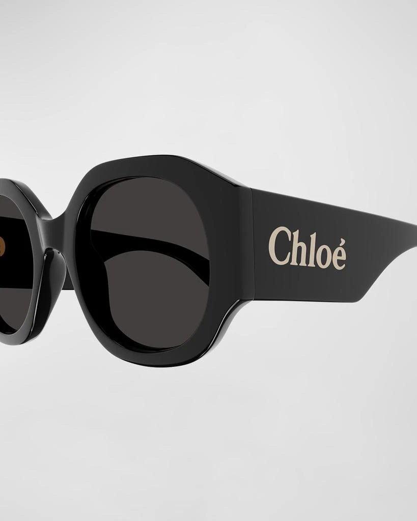 Chloé Logo Acetate Round Sunglasses 2