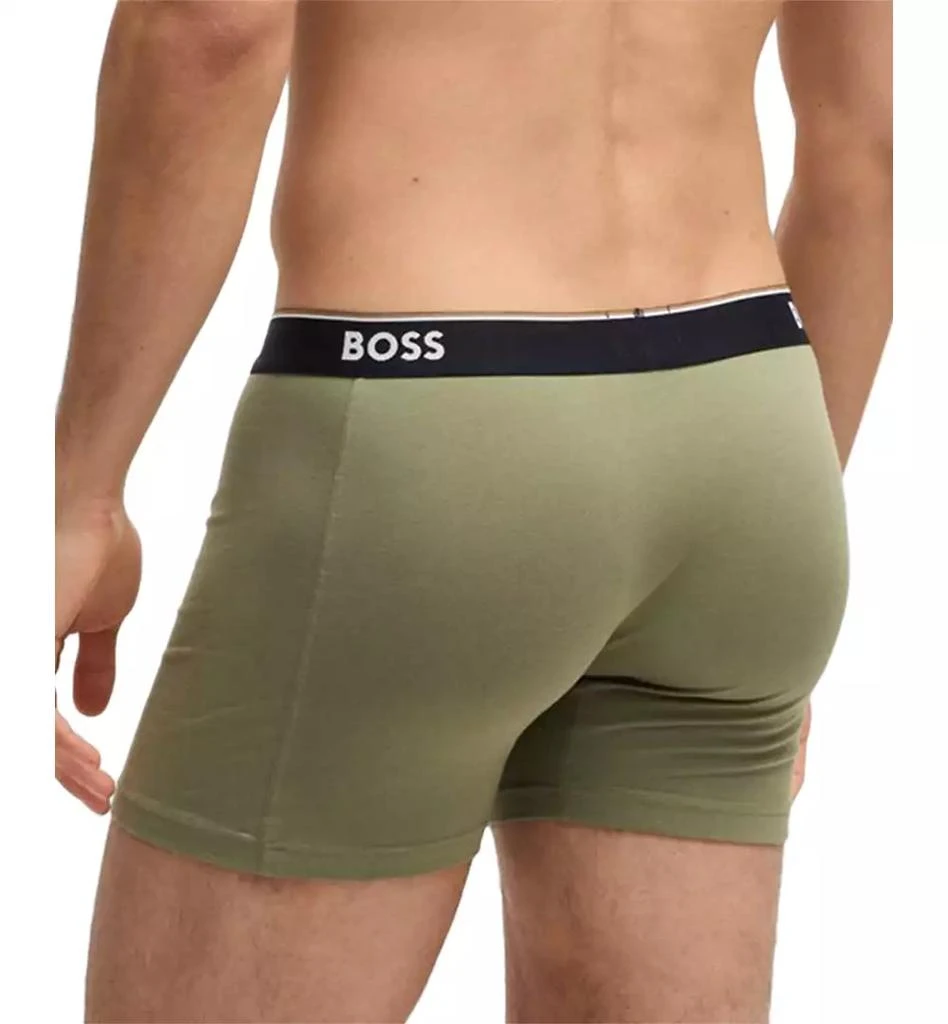 Hugo Boss Men's Power 3-Pk. Tipped Logo Waistband Boxer Briefs 6