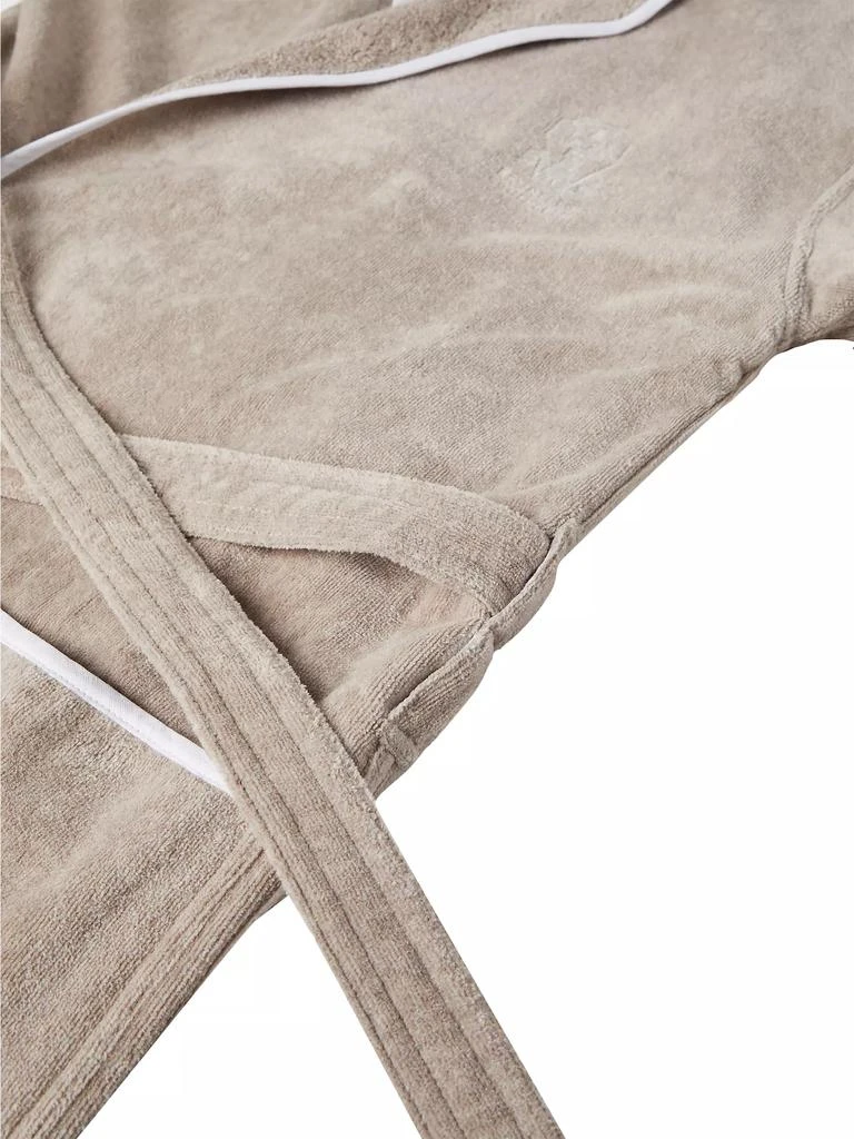 Brunello Cucinelli Cotton Terrycloth Bathrobe with Linen Trims 3
