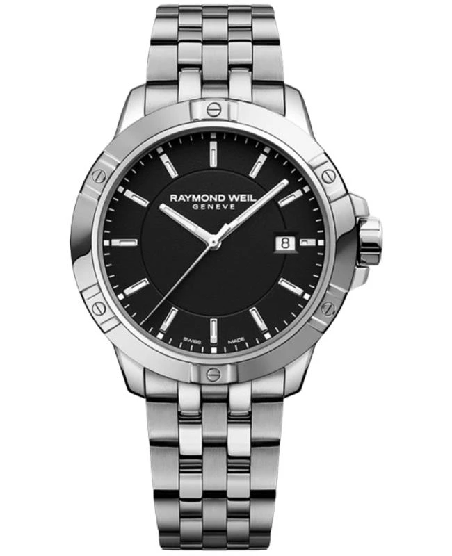 Raymond Weil Raymond Weil Tango Quartz Black Dial Steel Men's Watch 8160-ST-20041 1
