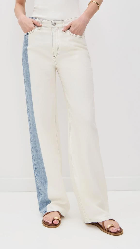 Rag 
Bone Featherweight Logan Mid-Rise Wide Leg Jeans 2