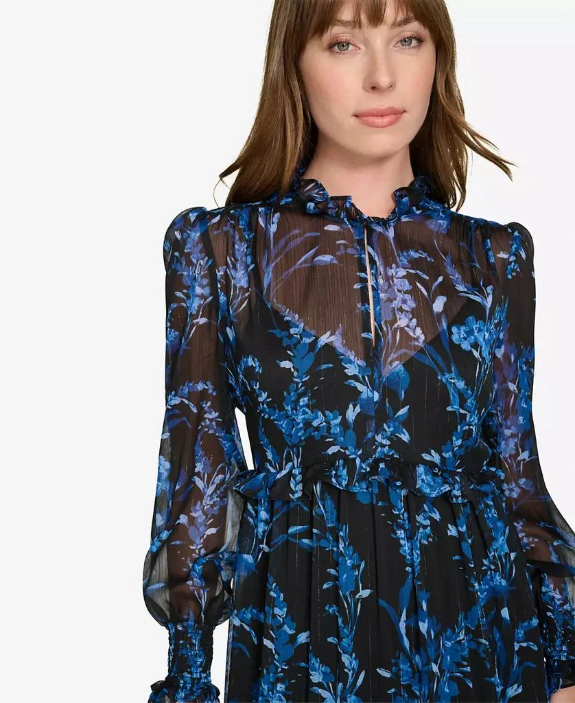 Tommy Hilfiger Women's Provincial Floral Chiffon Ruffled Dress 3