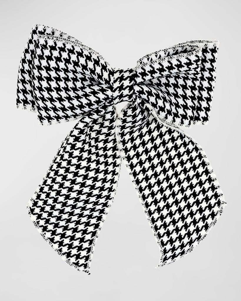 L. Erickson Sloane Houndstooth Bow Barrette