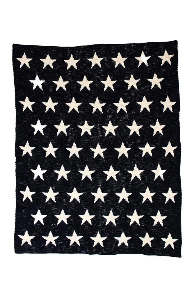 PARKLAND COLLECTION Starry Starry Night Transitional Navy Blue Knitted 32" x 40" Baby Blanket 2