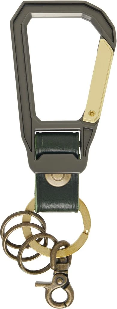 master-piece Green & Gunmetal Carabiner Keychain 2