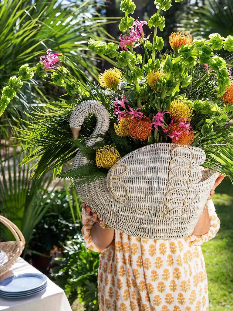 Juliska Provence Rattan Swan Basket 4