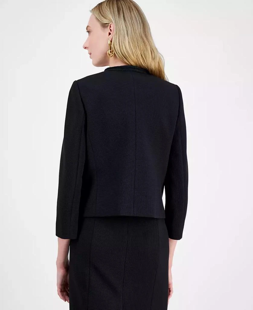 Women's Braid-Trim Textured Five-Button Jacket – On Sale Now with Up to ...