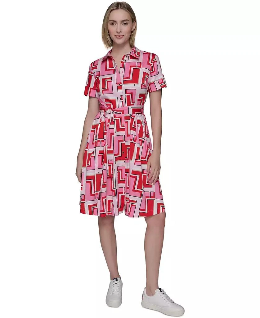 Karl Lagerfeld Paris Women's Printed Shirtdress 7