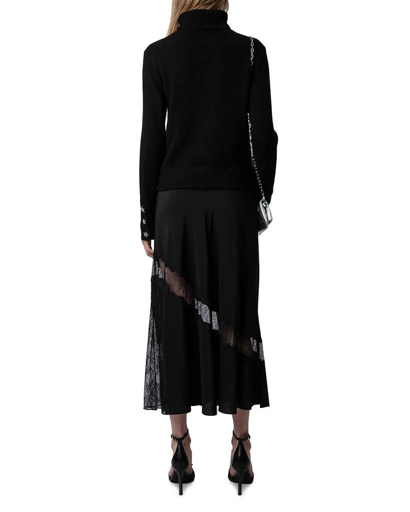 ZADIG & VOLTAIRE Jaylal Lace Detail Silk Skirt 6