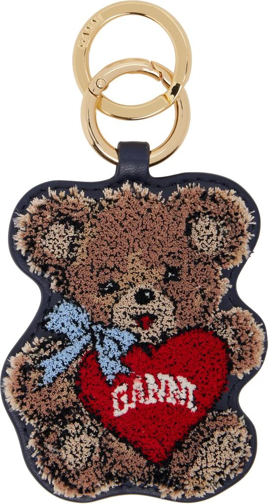 Ganni Black 
Brown Joy Bear Keychain