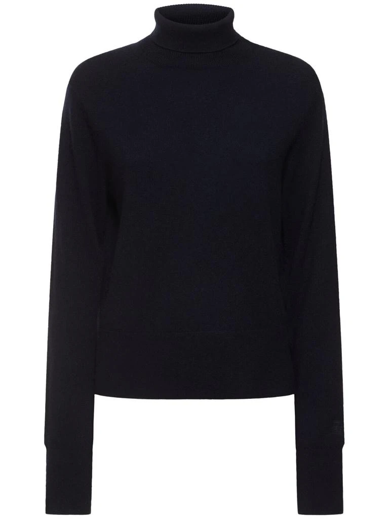 Totême Cropped Cashmere Turtleneck Sweater 1