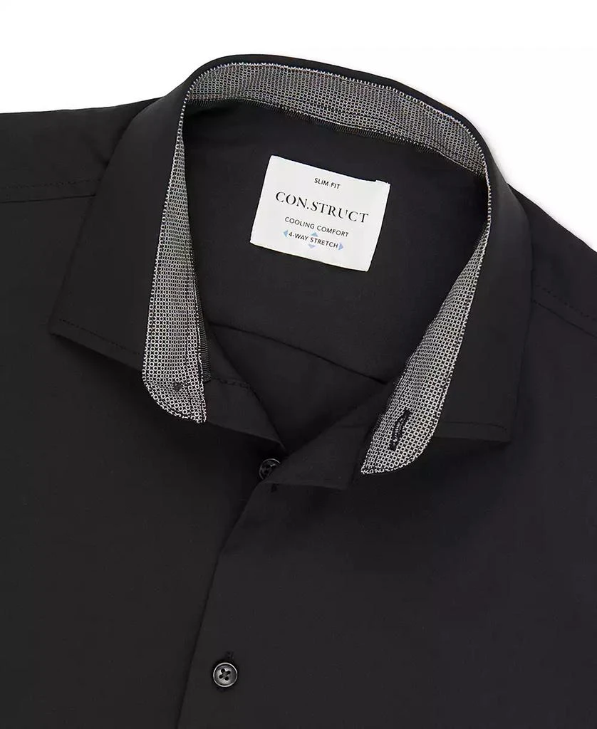 ConStruct Men's Slim-Fit Solid Performance Stretch Cooling Comfort Dress Shirt 4
