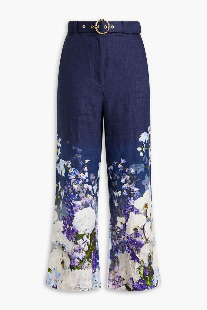 Zimmermann Floral-print linen-canvas kick-flare pants