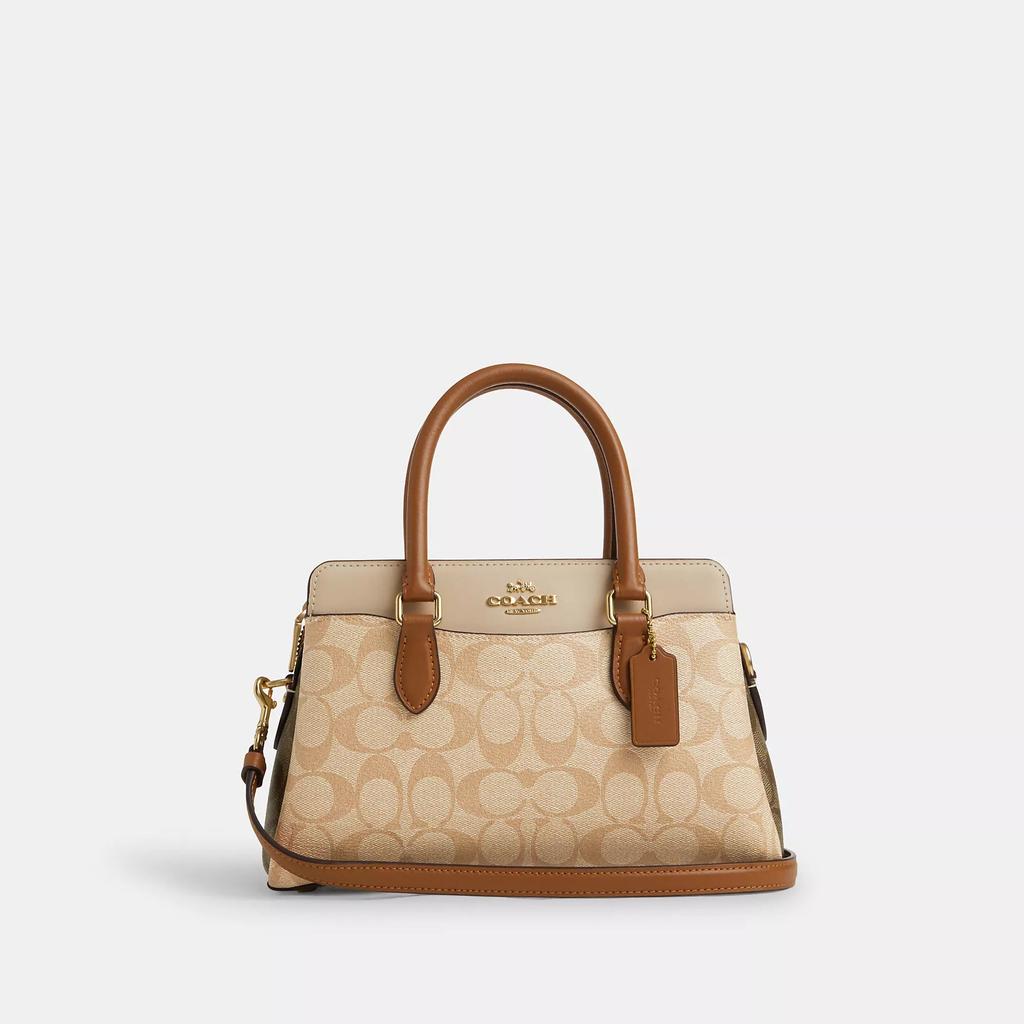 Coach Outlet Coach Outlet Mini Darcie Carryall In Blocked Signature Canvas
