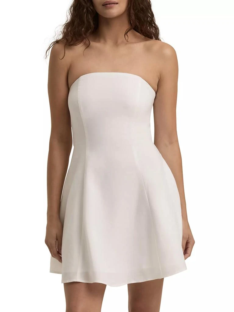 Favorite Daughter The Favorite Linen-Blend Strapless Minidress 3
