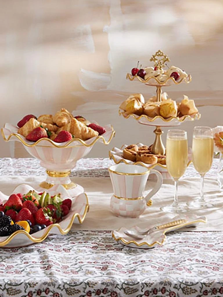 MacKenzie-Childs Rosy Check Ceramic Spoon Rest 2