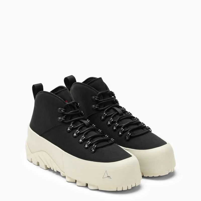 ROA Black canvas medium lace-up 3