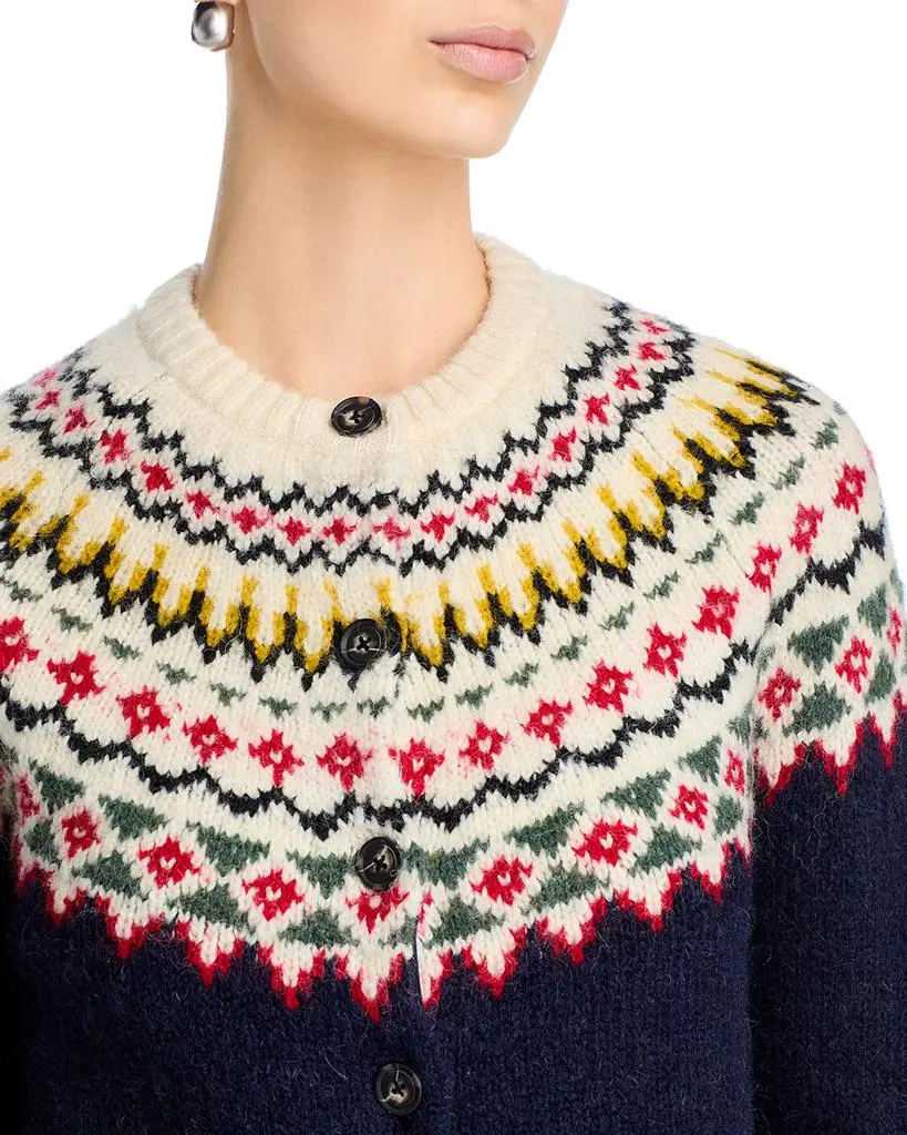 AQUA Fair Isle Cardigan - Exclusive 4