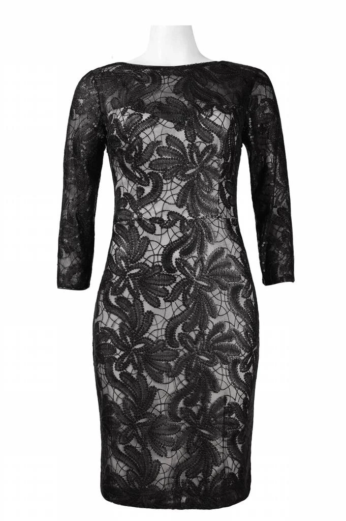 Sue Wong Sue Wong - Sequined Mesh Short Dress 1