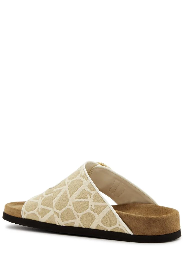 Valentino VLogo jacquard canvas sliders 2