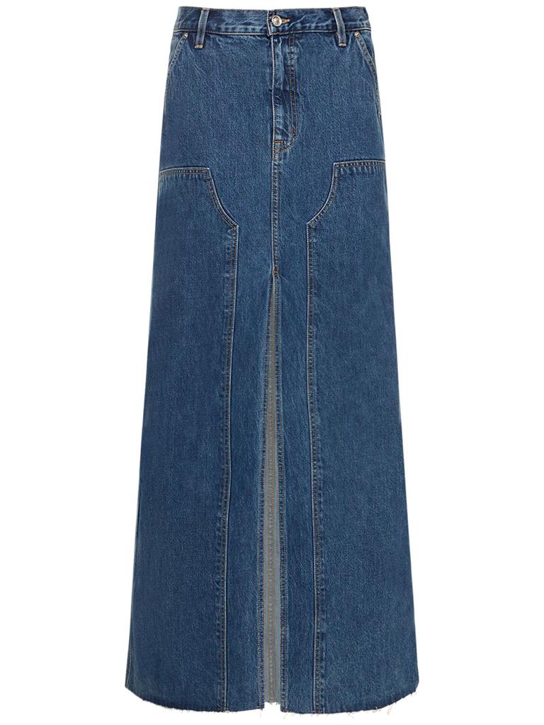 SLVRLAKE Worker Cotton Denim Maxi Skirt