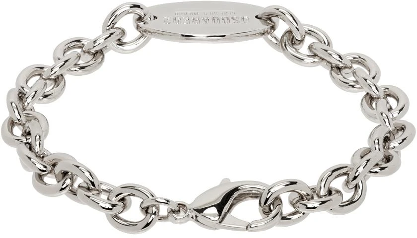 DSQUARED2 Silver D2 Tag Chain Bracelet 2
