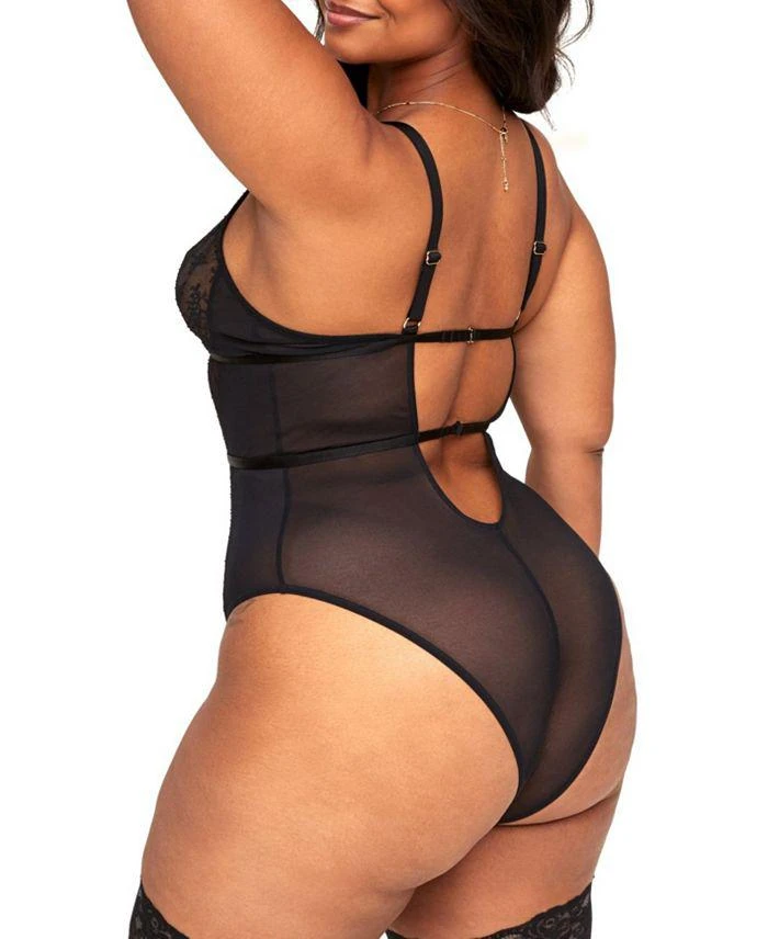 Adore Me Women's Rosie Plus-Size Crotchless Bodysuit Lingerie 2