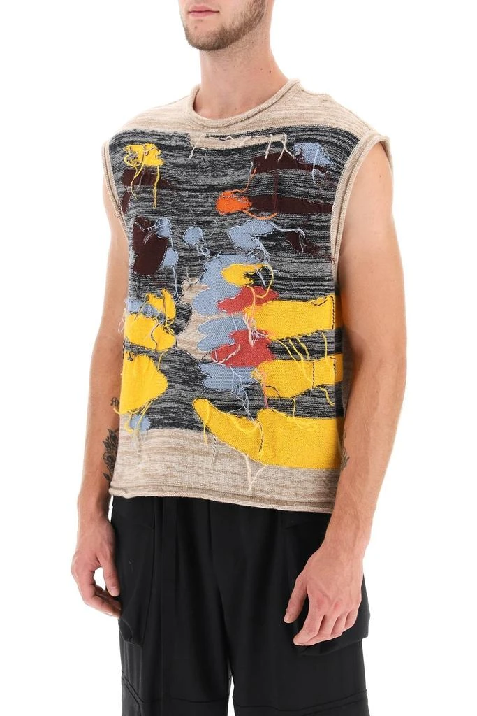 ANDERSSON BELL Andersson bell crew neck vest with intarsia 4