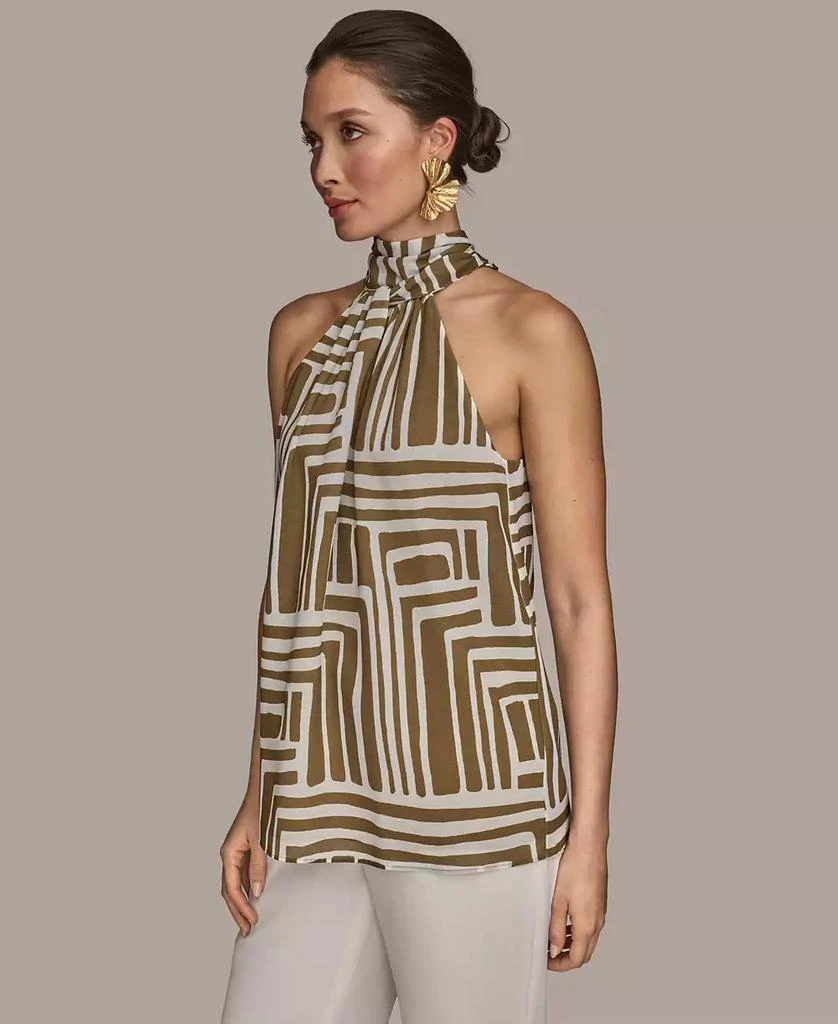 Donna Karan Women's High-Neck Printed Halter Top, Regular & Petite 3