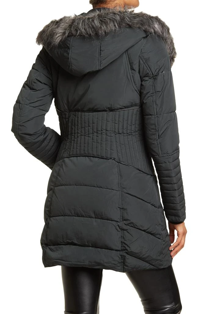 NOIZE Gigi Vegan Faux Fur Trim Quilted Parka 2