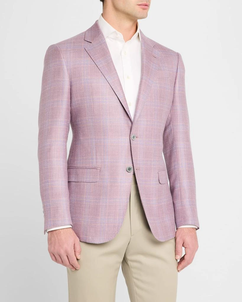 Emporio Armani Men's Textured Plaid Sport Coat 4