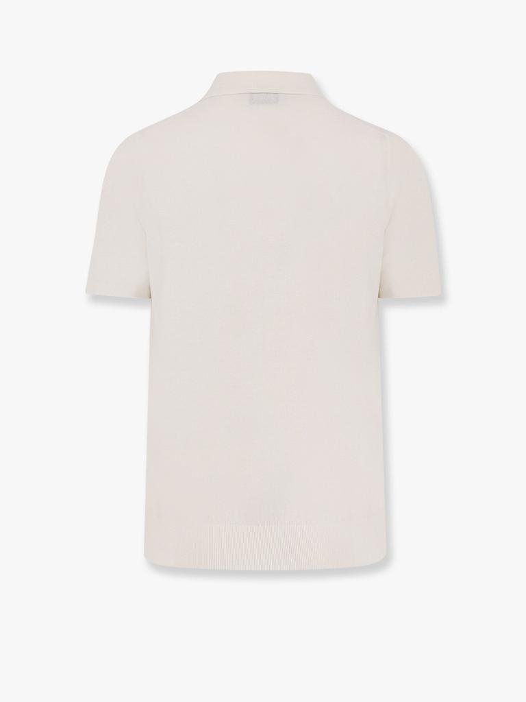 ALPHA STUDIO Cotton crepe polo shirt