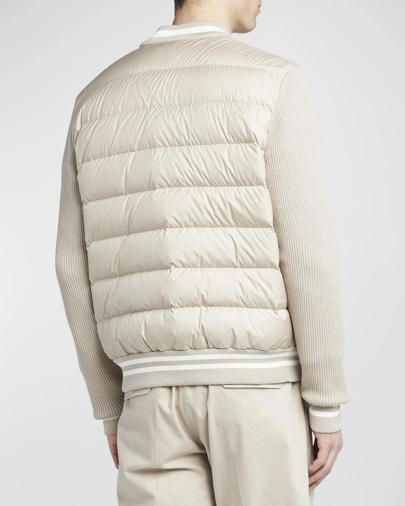 Moncler Men's Stripe Padded Bomber Cardigan 3